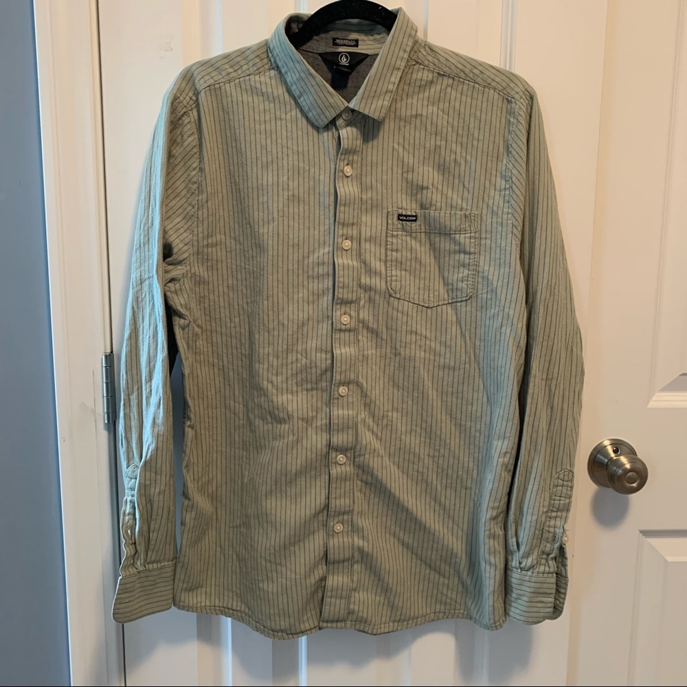 Volcom Soft Pin Striped Button Down